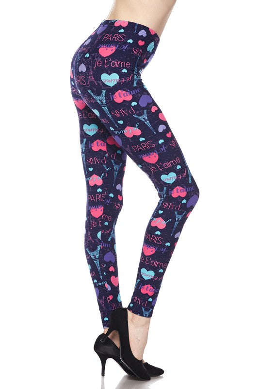 From Paris With Love - Women's Plus Size Leggings