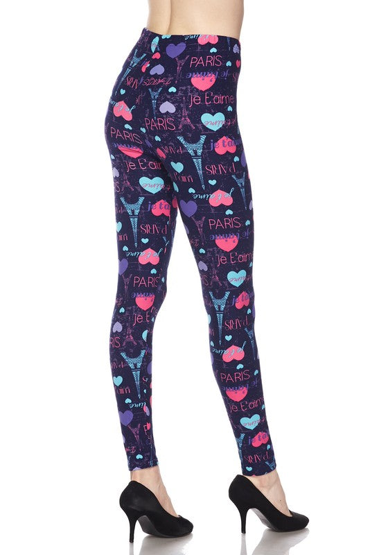 From Paris With Love - Women's Plus Size Leggings