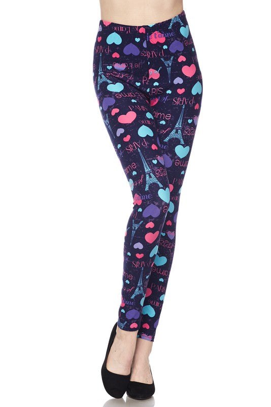 From Paris With Love - Women's 3X Extra Plus Size Leggings
