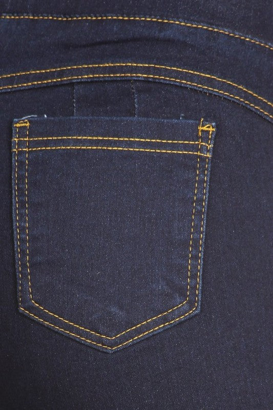 Dark Blue Demi Distressed Jeggings - Women's Plus Size