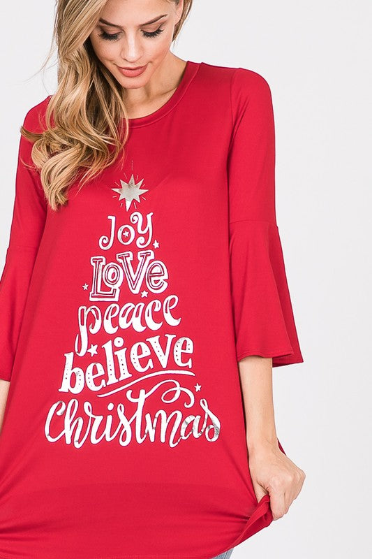 The Joy - Women's Plus Size Top in Red