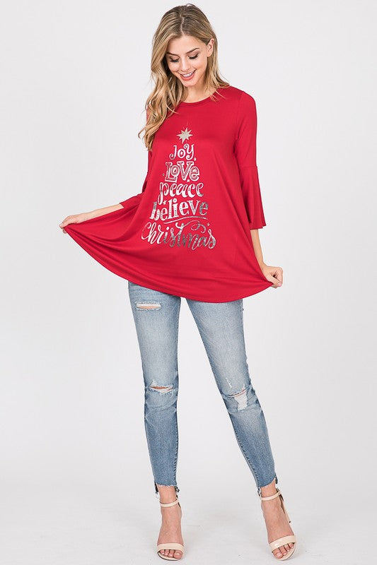 The Joy - Women's Plus Size Top in Red