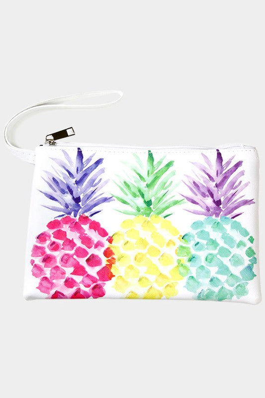 Multi Colored Pineapple Smooth Linen Bag