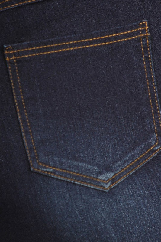 Dark Denim Distressed Jeggings - Women's Plus Size
