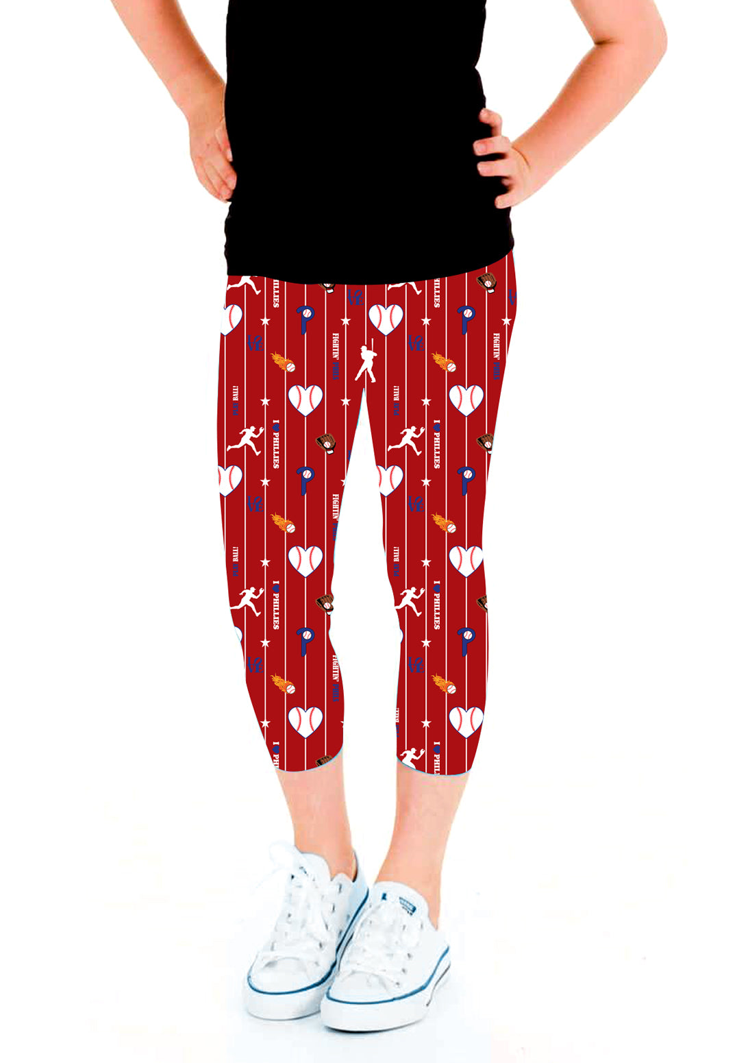 Phillies Have My Heart Capris - Girls Leggings