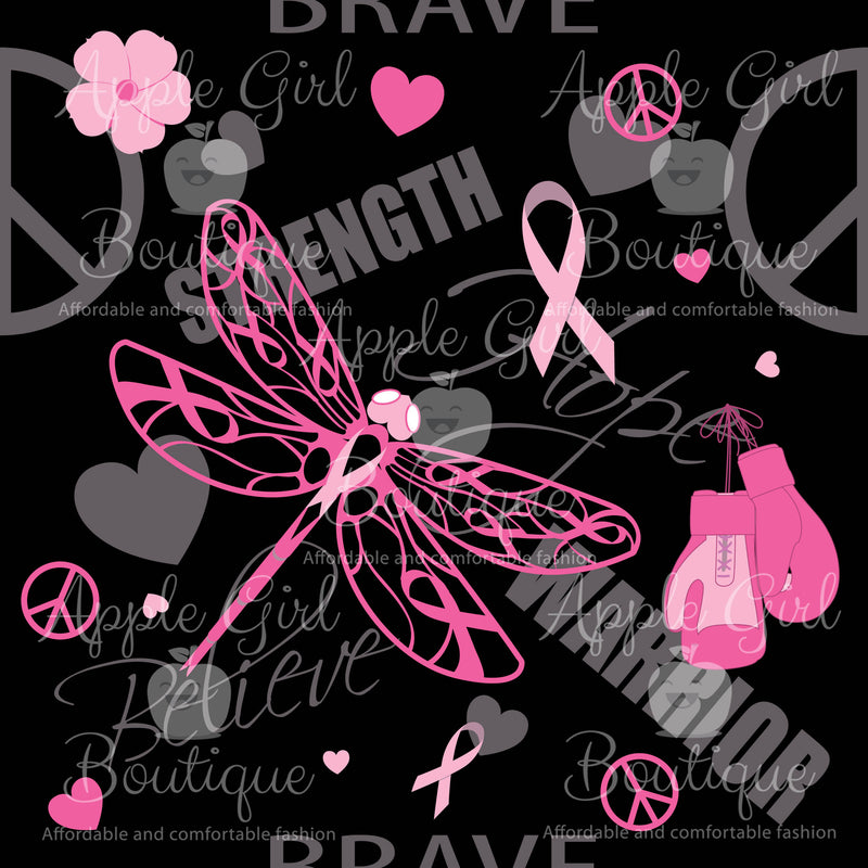 Fight Like a Warrior - Girls Breast Cancer Awareness Leggings