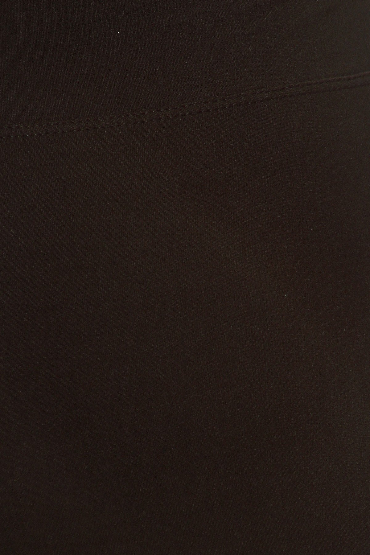 Solid Black Leggings with Yoga Style Waist - Women's Plus Size