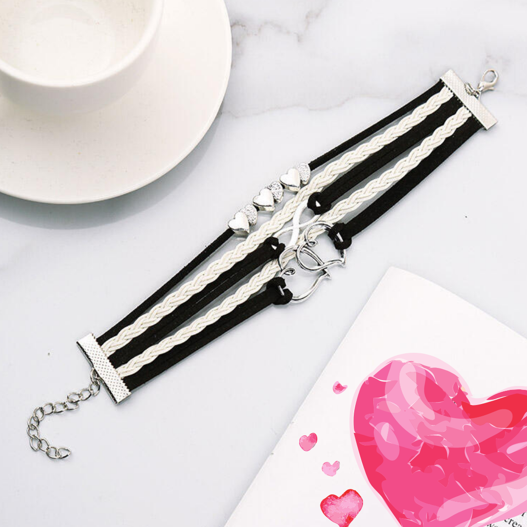 Heart Rope Chain Layered Bracelet