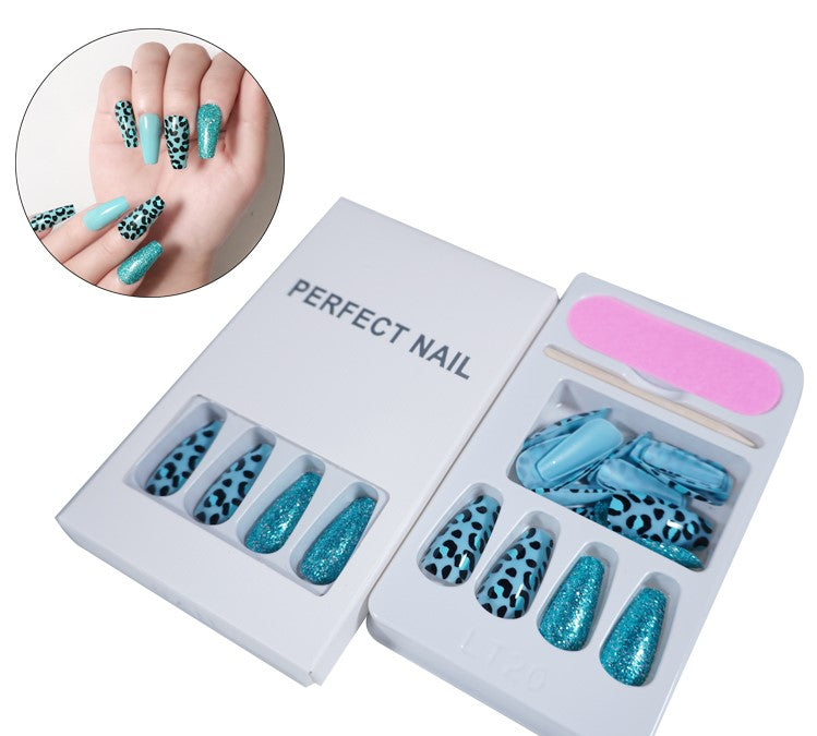 Cerulean Cheetah - Press On Nails