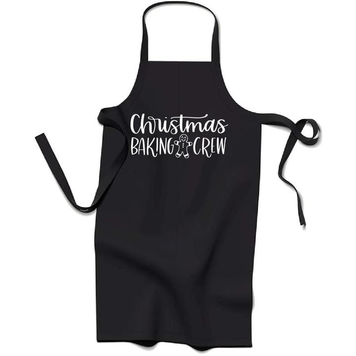 Christmas Baking Crew Apron in Black