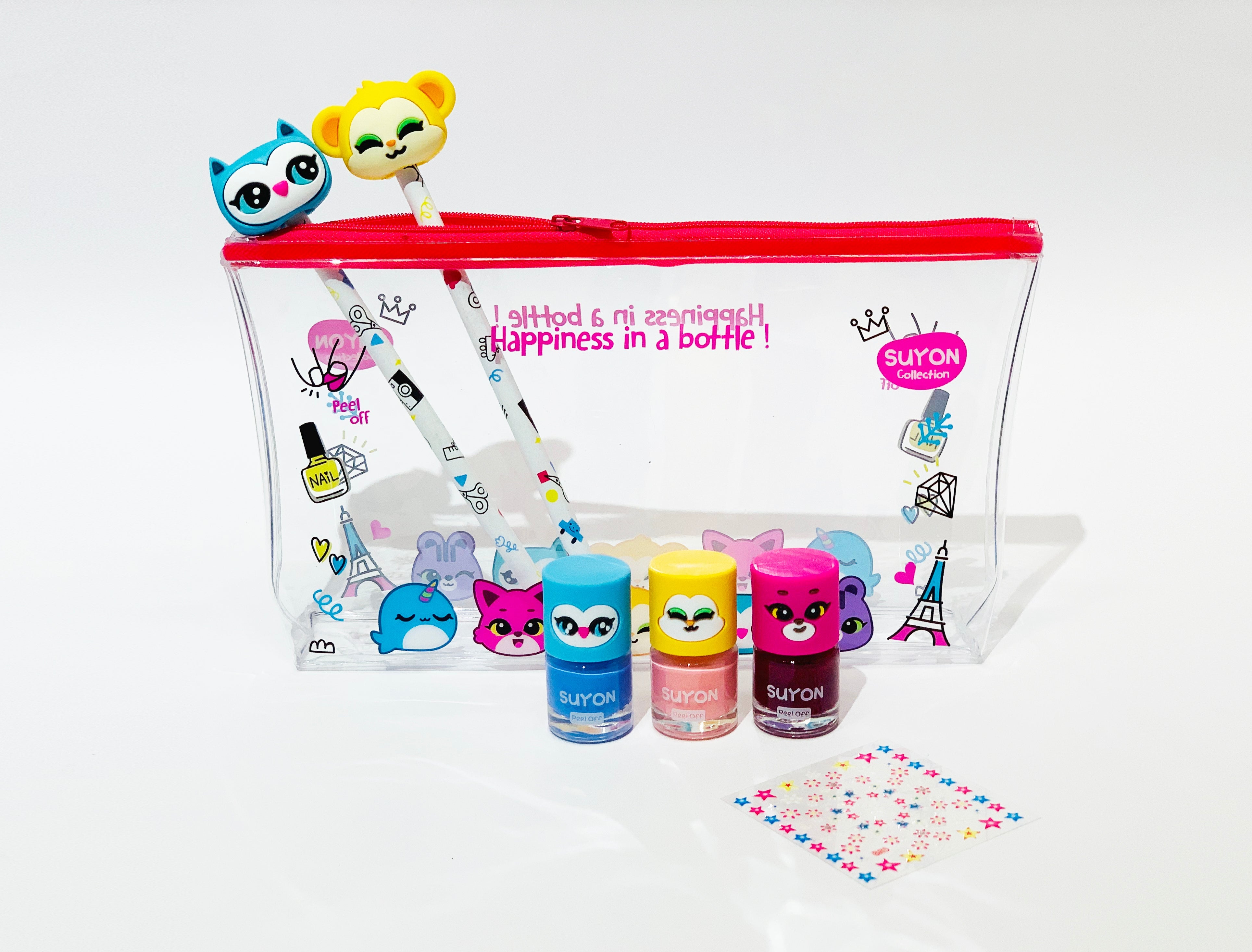 Lovely Nail Polish Gift Set with Pouch - Water Based Polish