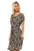 The Savannah - Women's Turquoise Print Cold Shoulder Dress