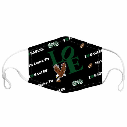 I Love Eagles Graphic Face Mask with Removable Filter