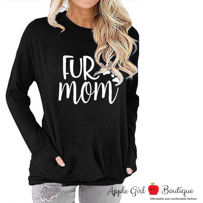 Fur Mom - Women's Top in Black