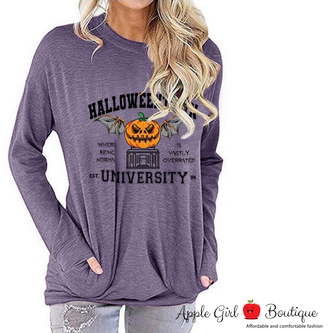 Halloweentown University - Women's Top in Heathered Purple
