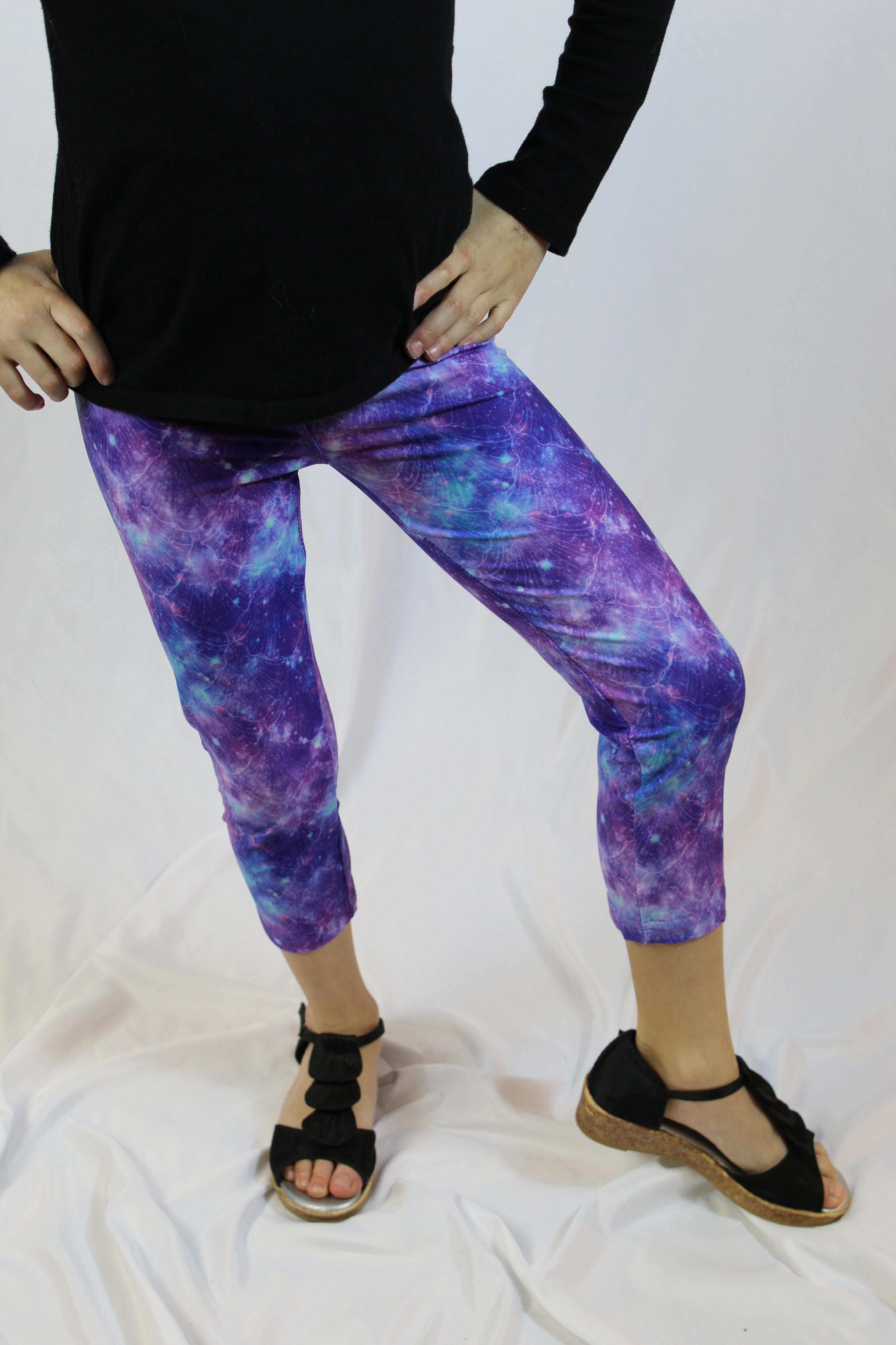 Mermaid Galaxy Capris - Girls