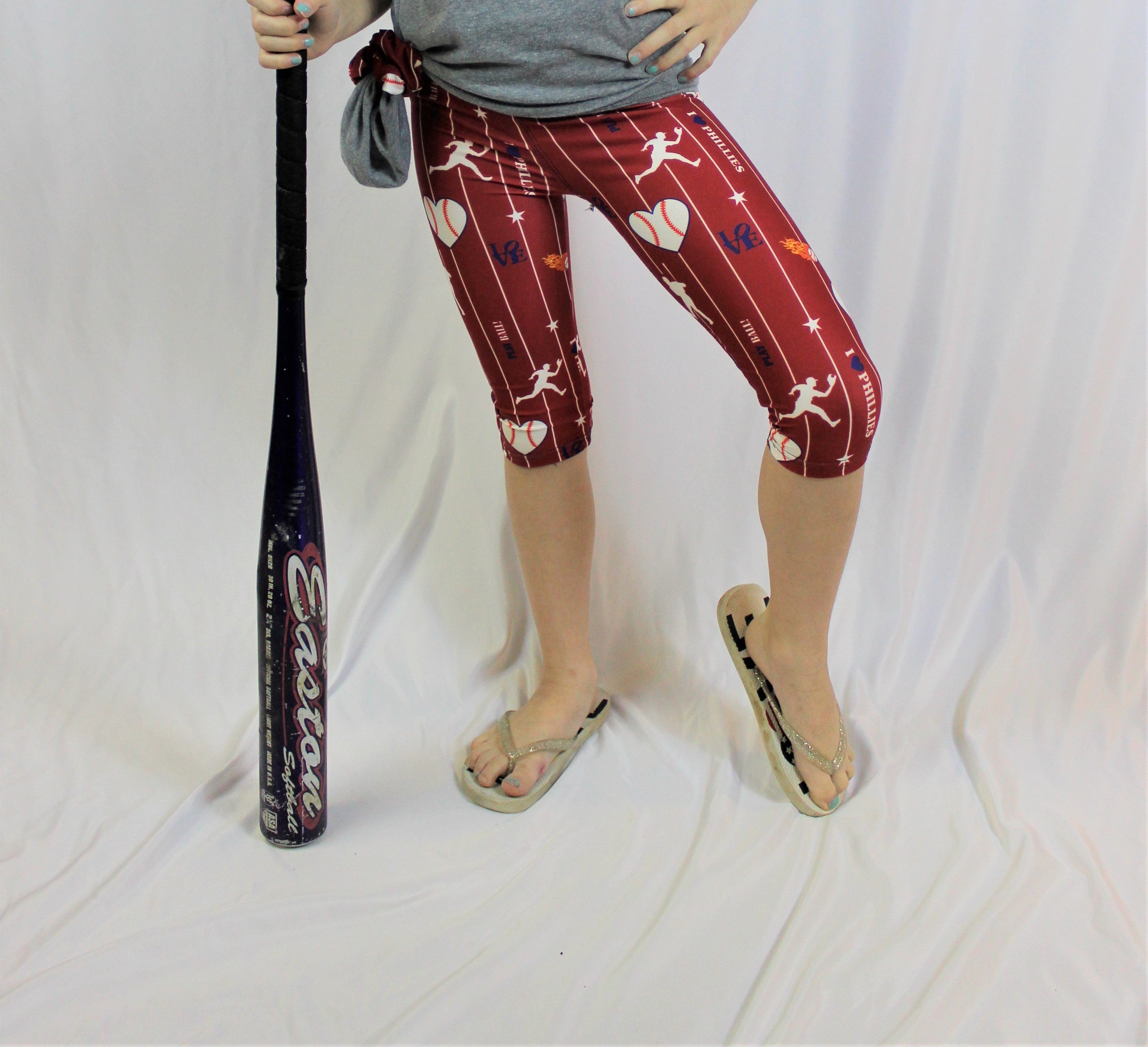 Phillies Have My Heart Capris - Girls Leggings