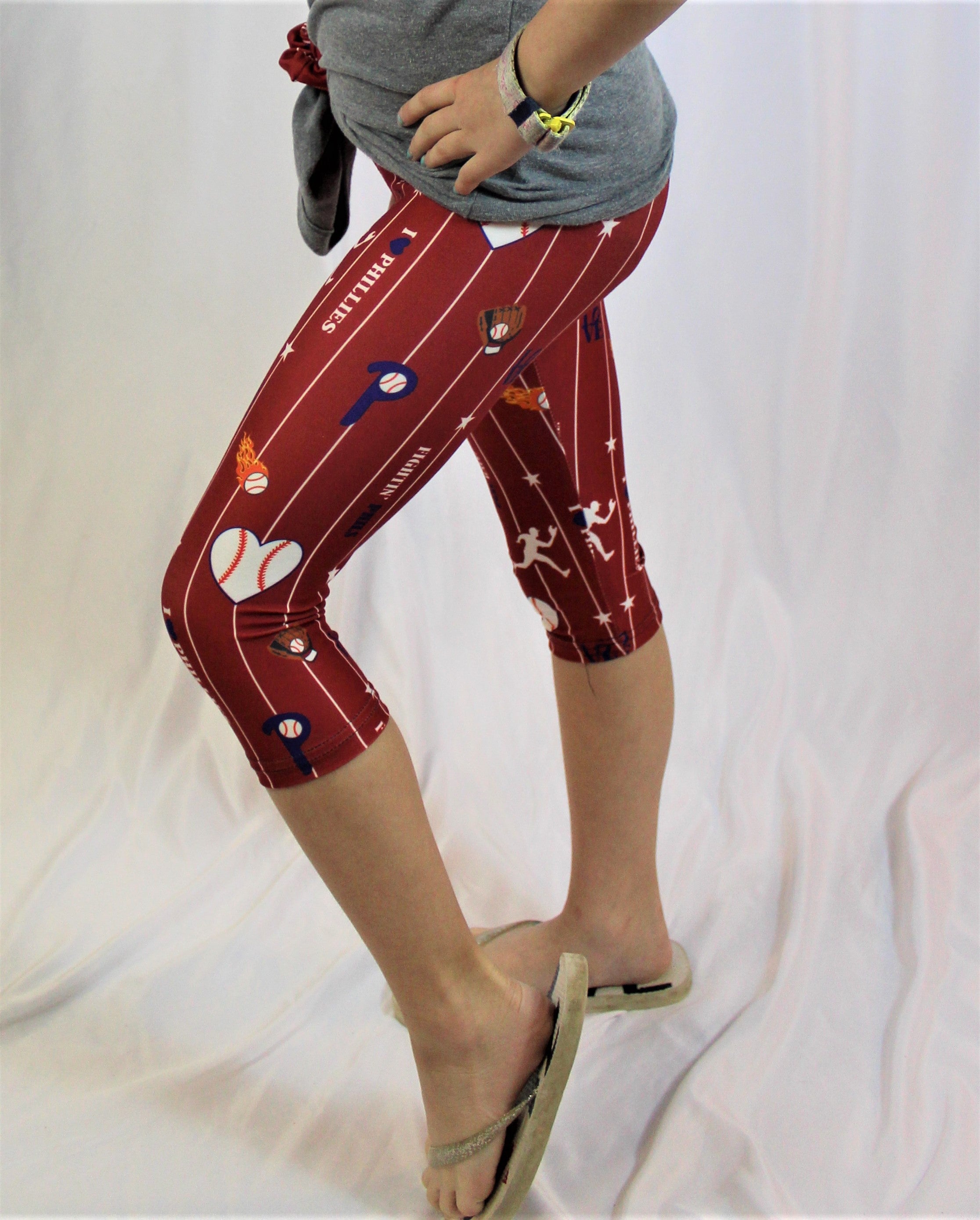 Phillies Have My Heart Capris - Girls Leggings
