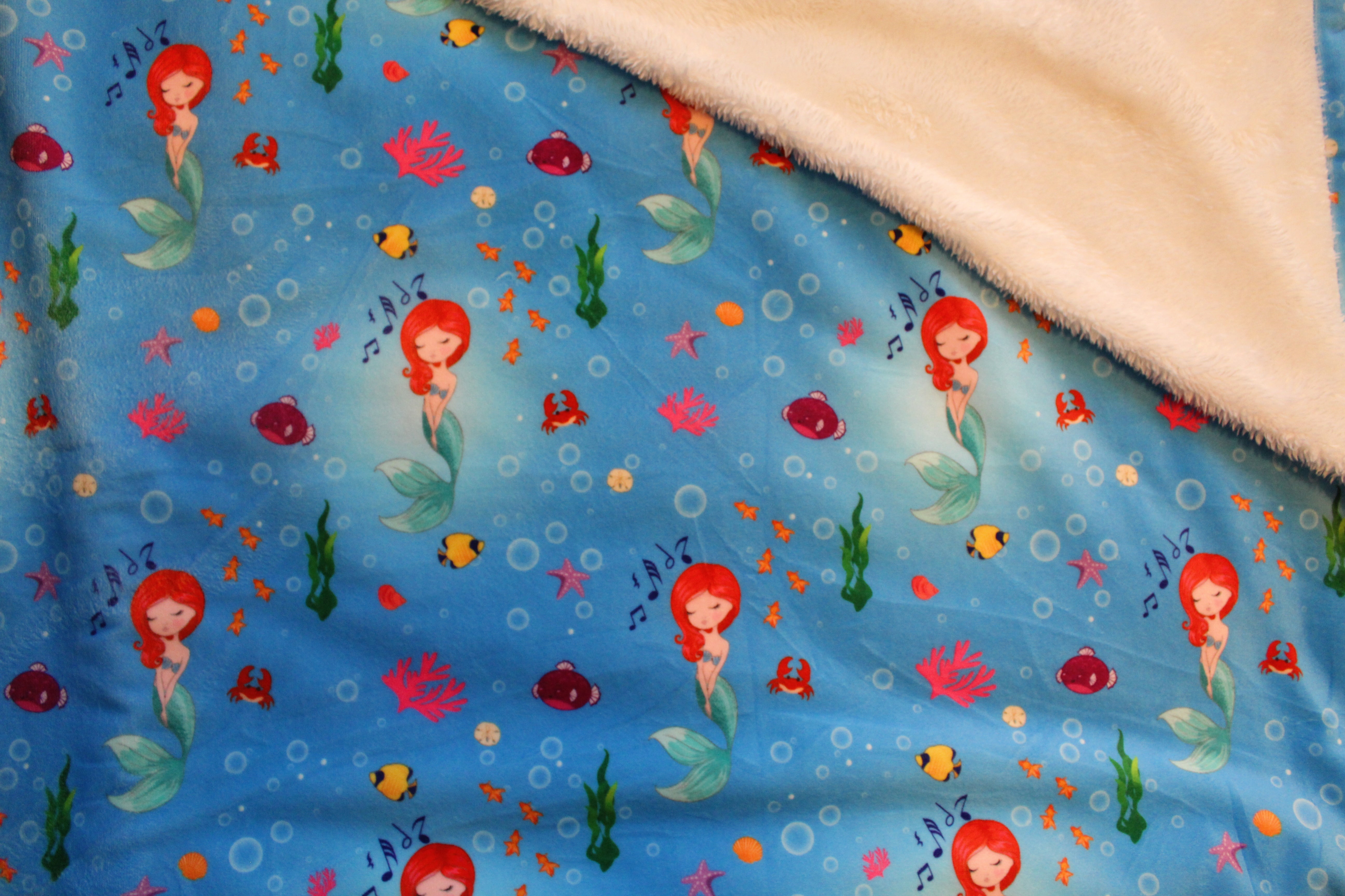 Ocean Princess Mermaid Throw Blanket