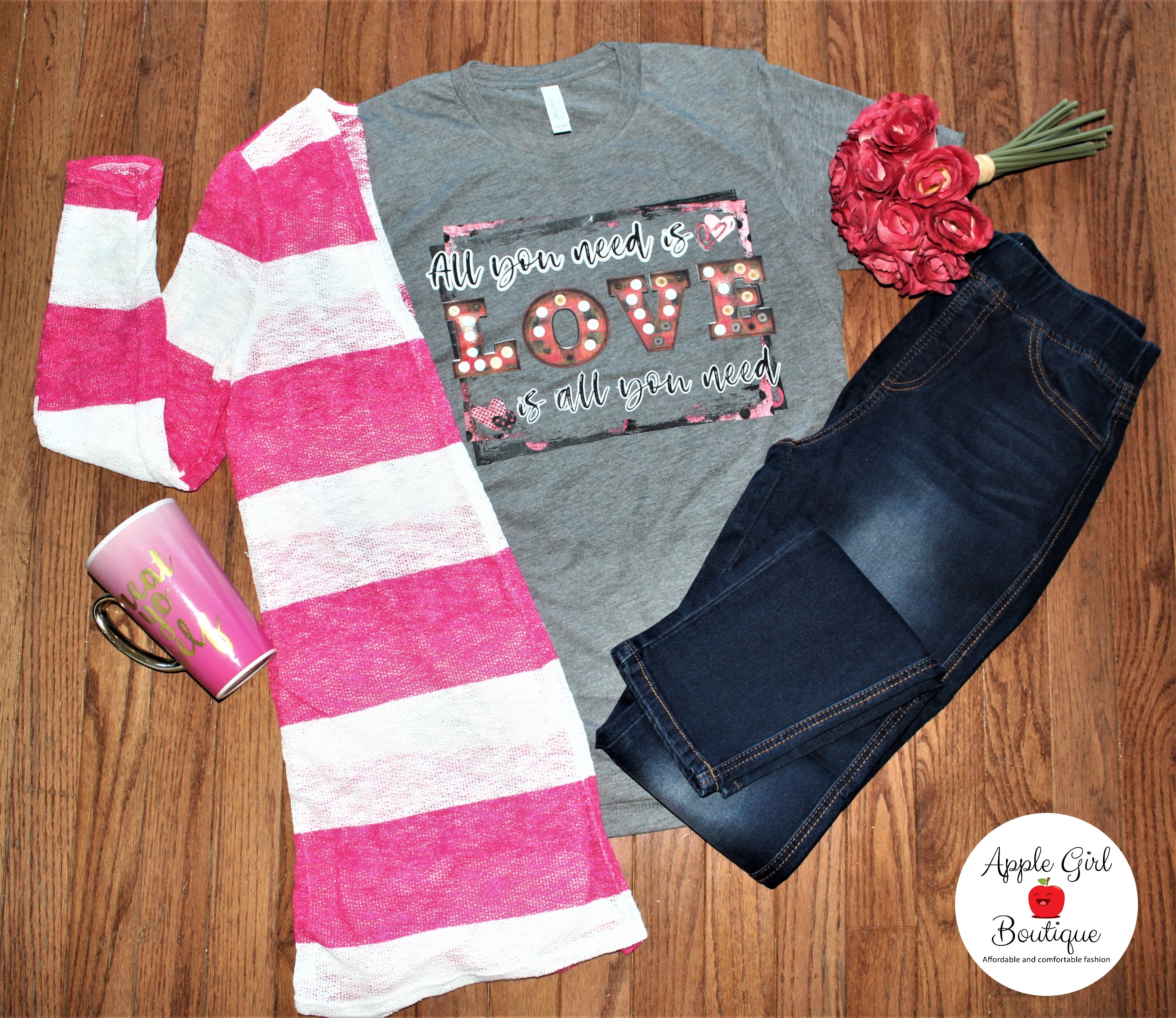 The Jenna - Women's Cardigan in White & Fuchsia