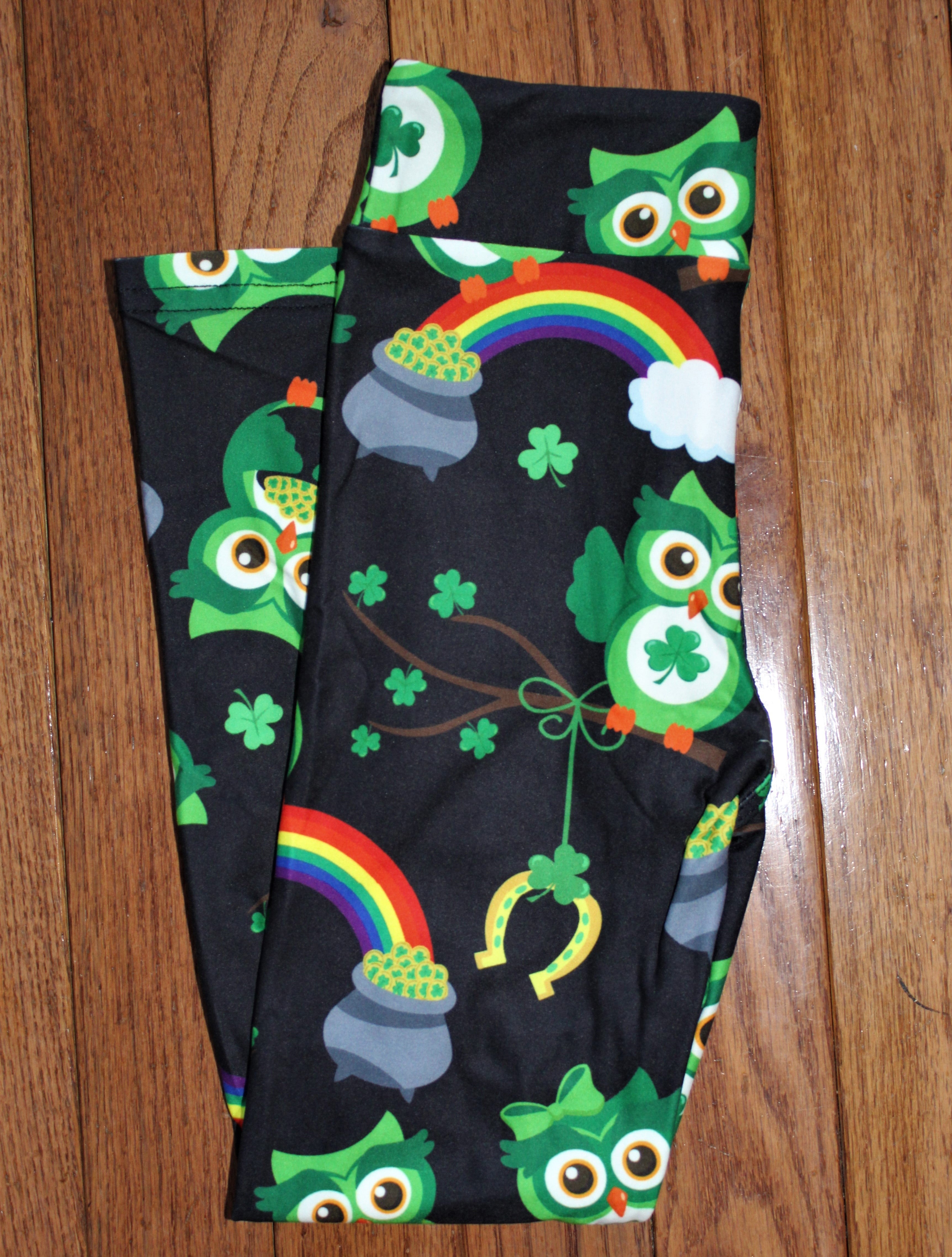 Leprechaun Owls - Girls Leggings