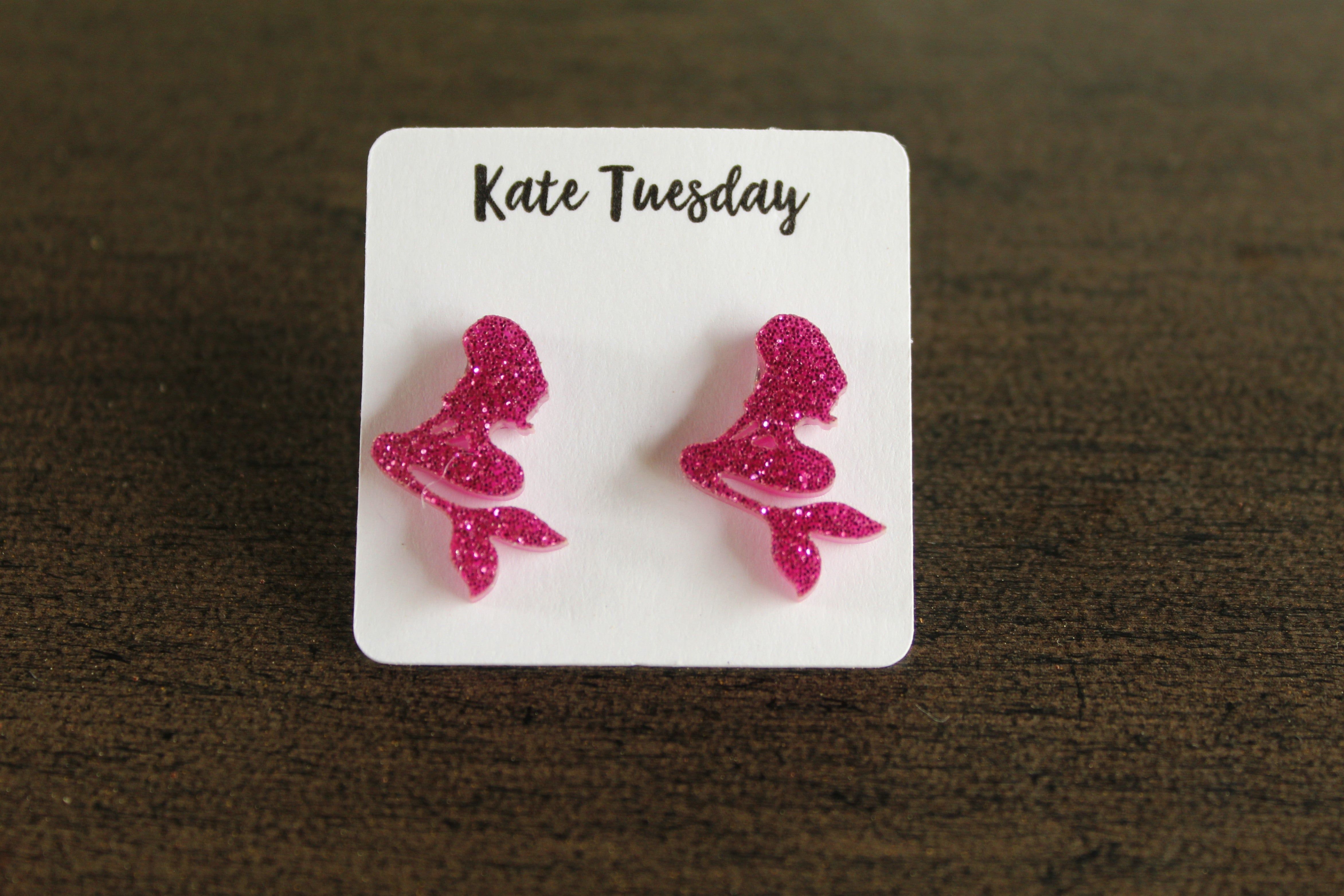 Mermaid Glittery Stud Earrings