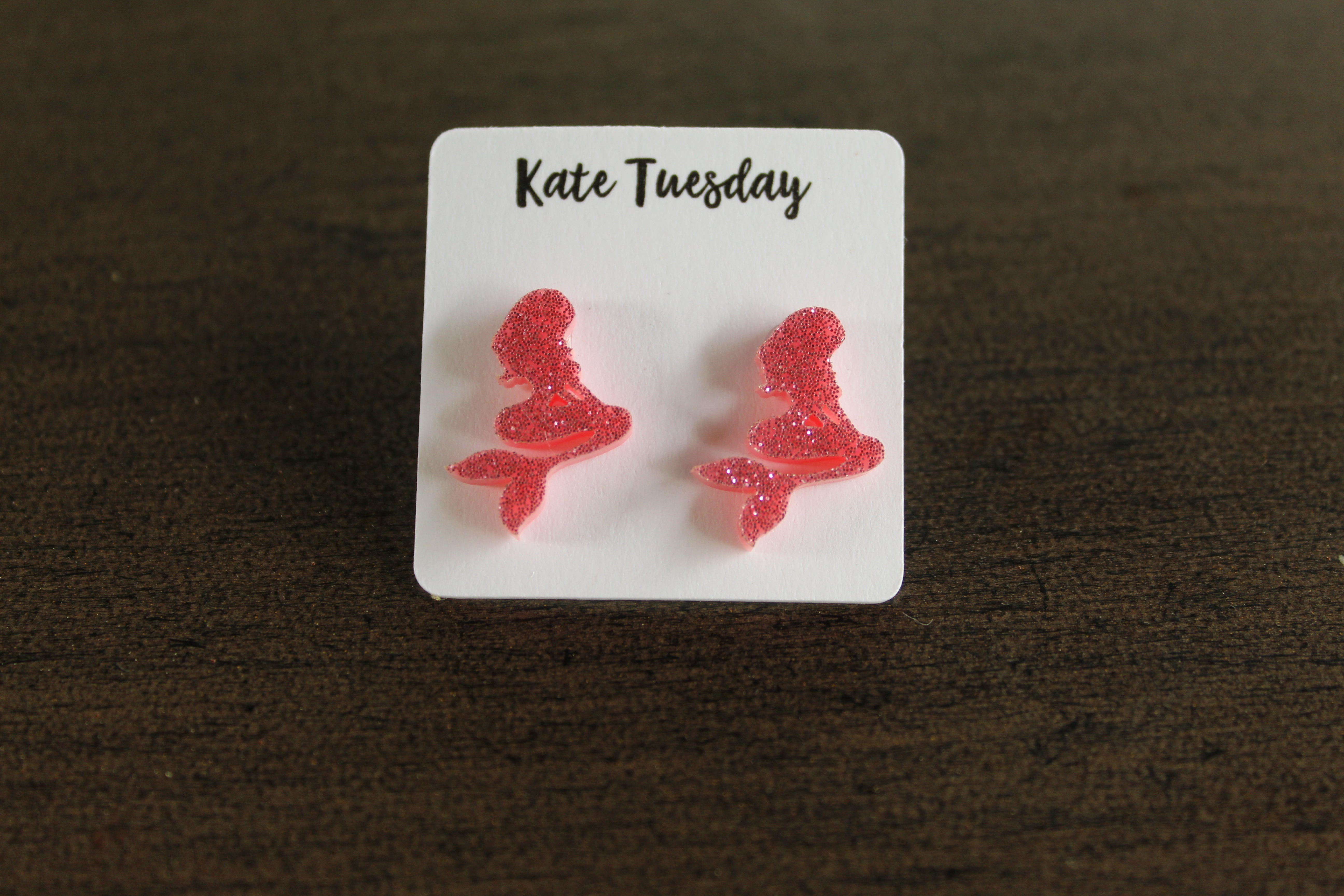 Mermaid Glittery Stud Earrings