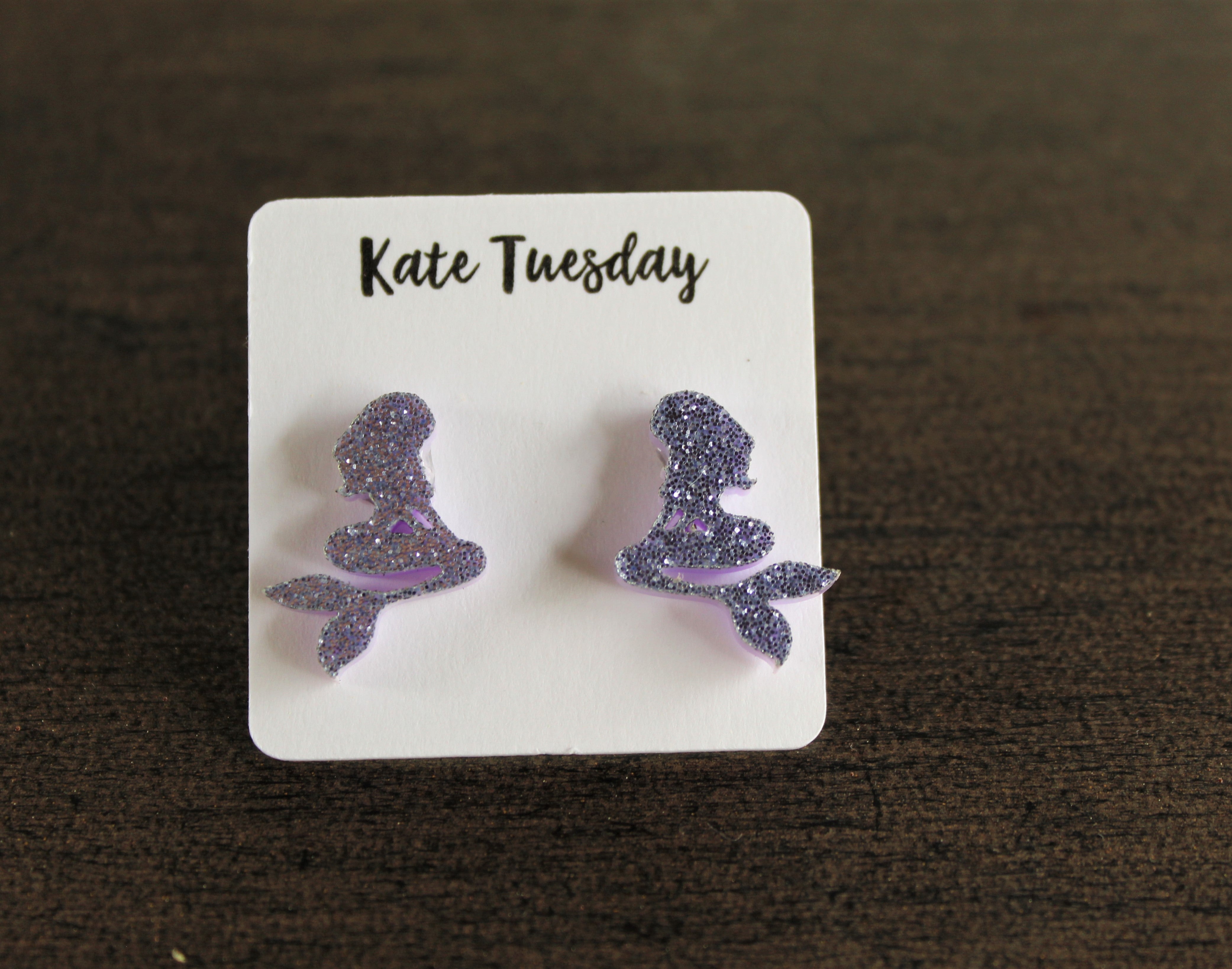 Mermaid Glittery Stud Earrings