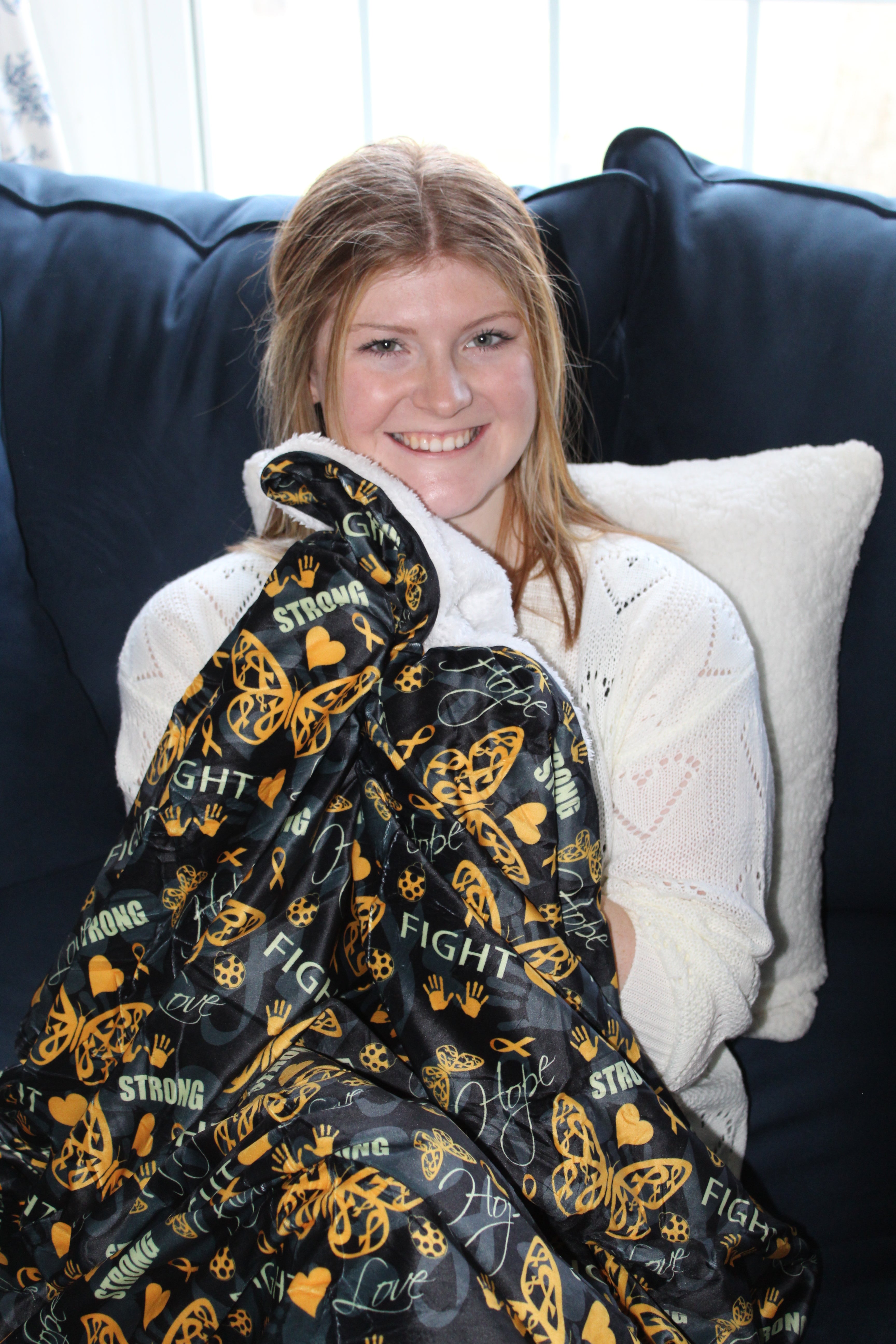 Flying Towards a Cure Throw Blanket