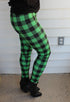 So Kelly Green Plaid - Women's Plus TC Size Leggings