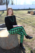So Kelly Green Plaid - Women's Extra Plus TC Size Leggings