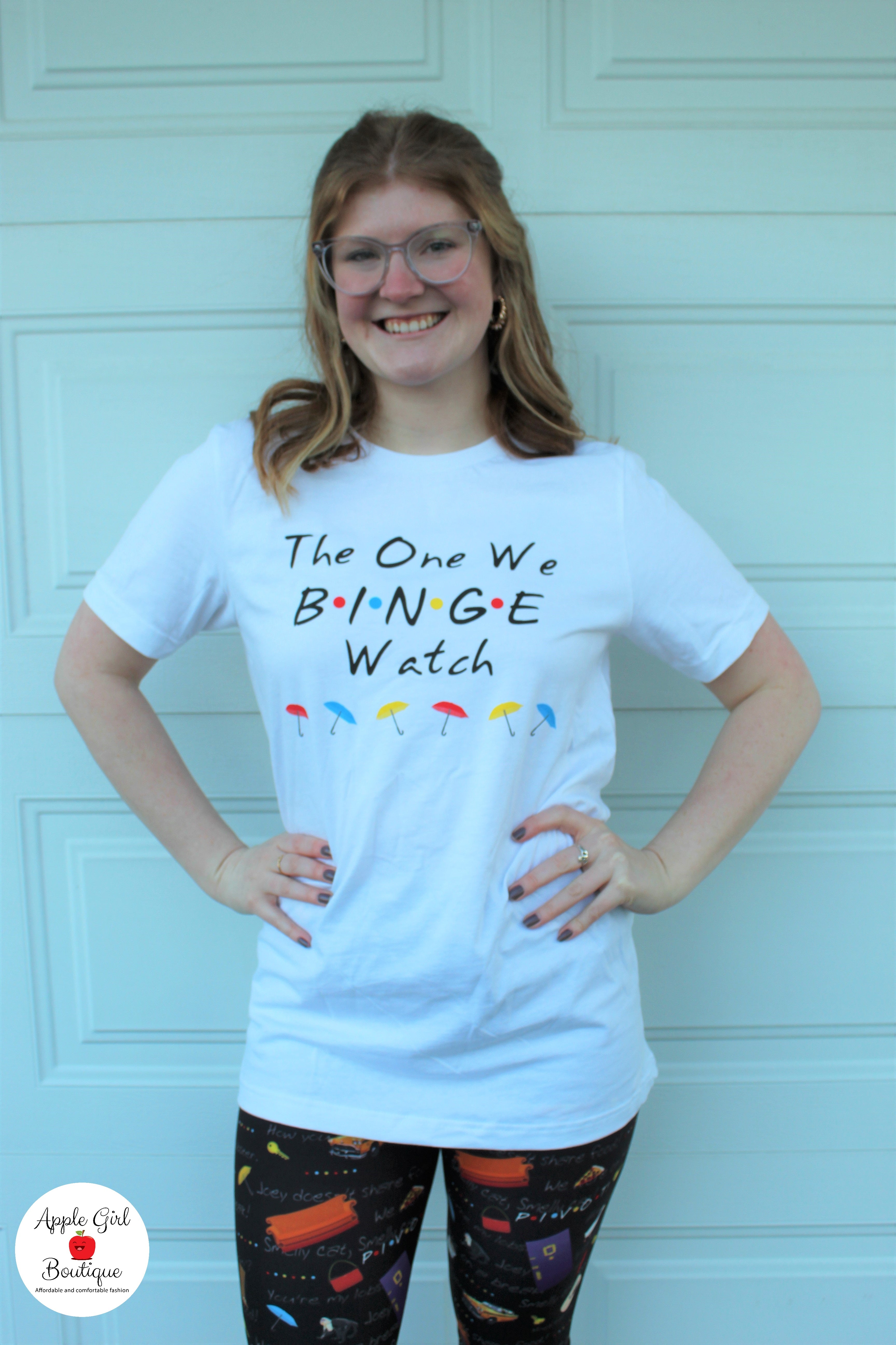 The One We Binge Watch Unisex Tee in White