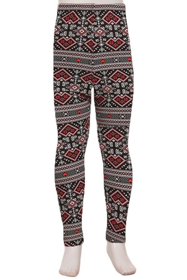Pixelated Hearts - Girls Leggings