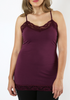 Lace Cami in Plum - Women's Plus Size