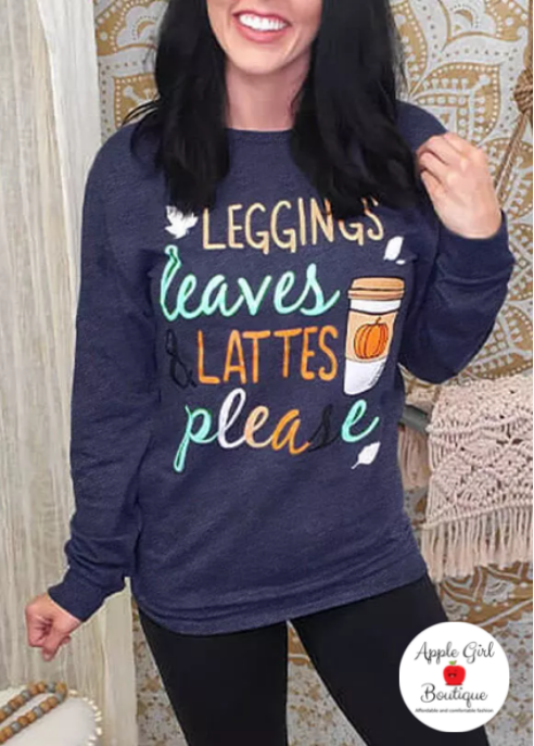 Leggings, Leaves & Lattes - Women's Top