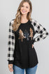 The Merry  - Women's Plus Size Top in Black/White