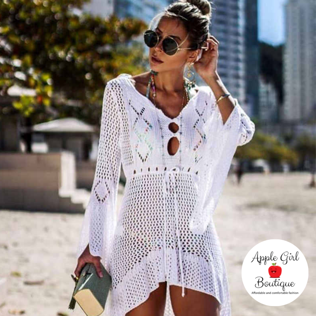 The Madison - Women's Beach Cover Up in White