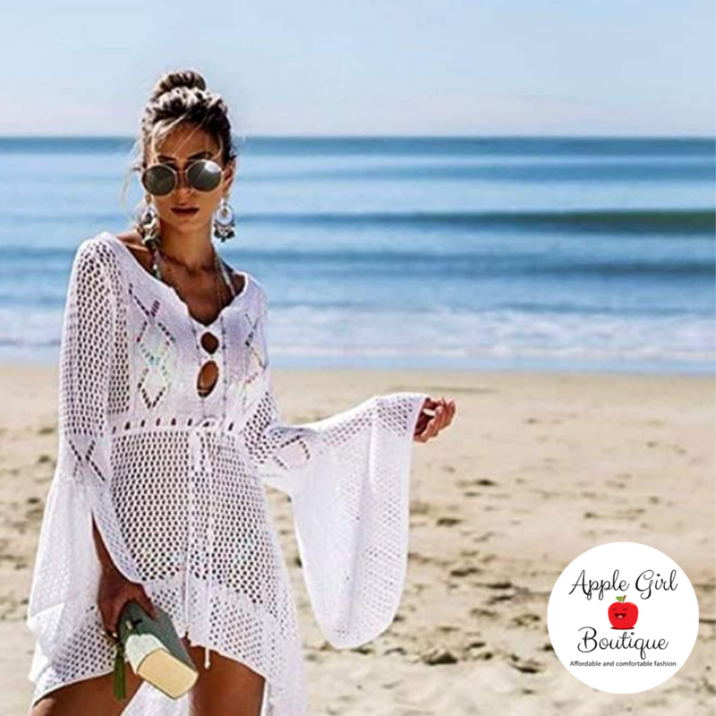 The Madison - Women's Beach Cover Up in White
