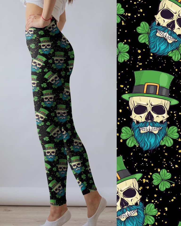 Paddy Skulls - Women's Plus TC Size Leggings