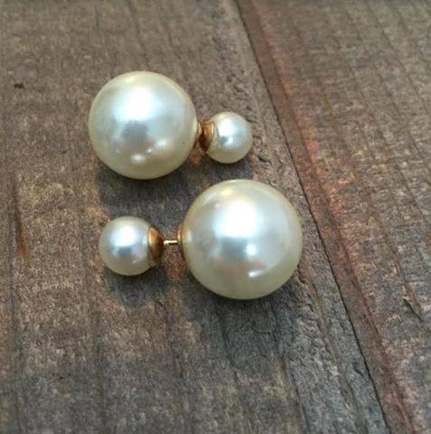 Double Pearl Earrings