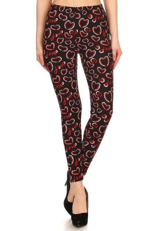 Chalk It Up to Love - Women's Extra Plus 3x/4x Size Leggings