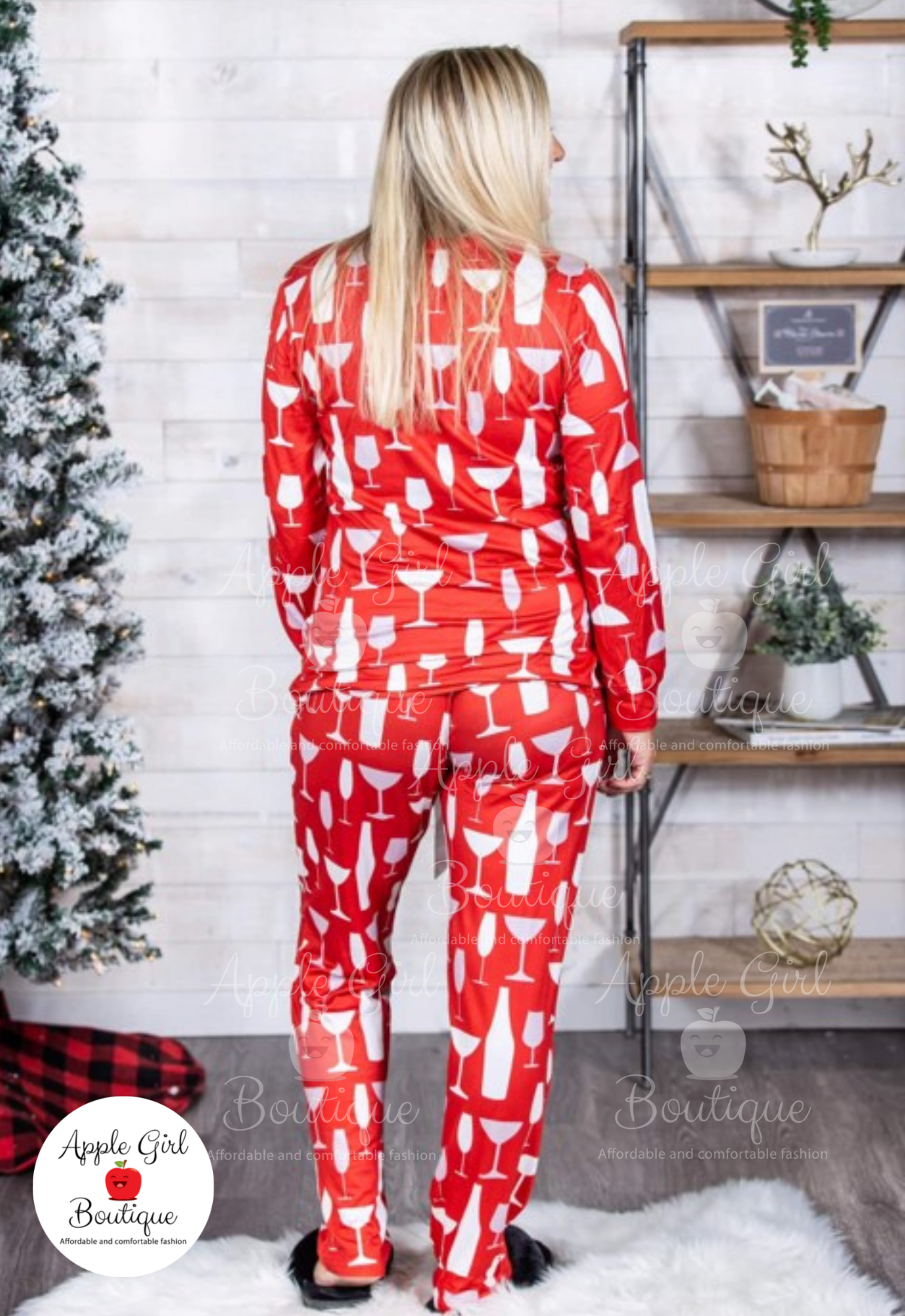 Wine Mode Women s Pajamas Apple Girl Boutique