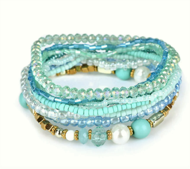 Aquamarine Bracelet Set