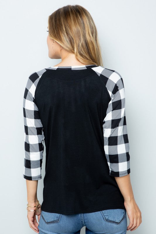 The Bella - Women's Top - Black/White