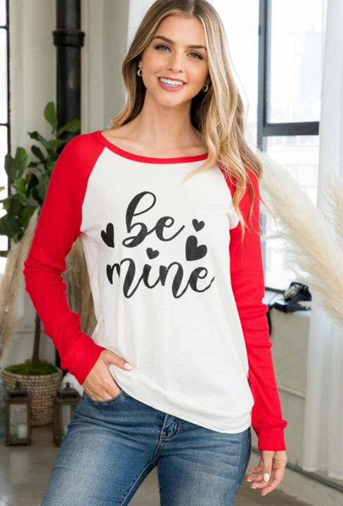 Be Mine - Women's Plus Size Raglan Top