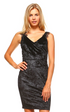 The Cassidy - Women's V Neck Velvet Lace Trimmed Dress
