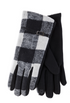 Black & White Buffalo Plaid Smart Gloves