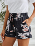 Black Floral Women's Shorts