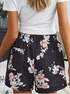 Black Floral Women's Shorts