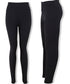 Solid Black Premium Legging with Yoga Band - Women's One Size